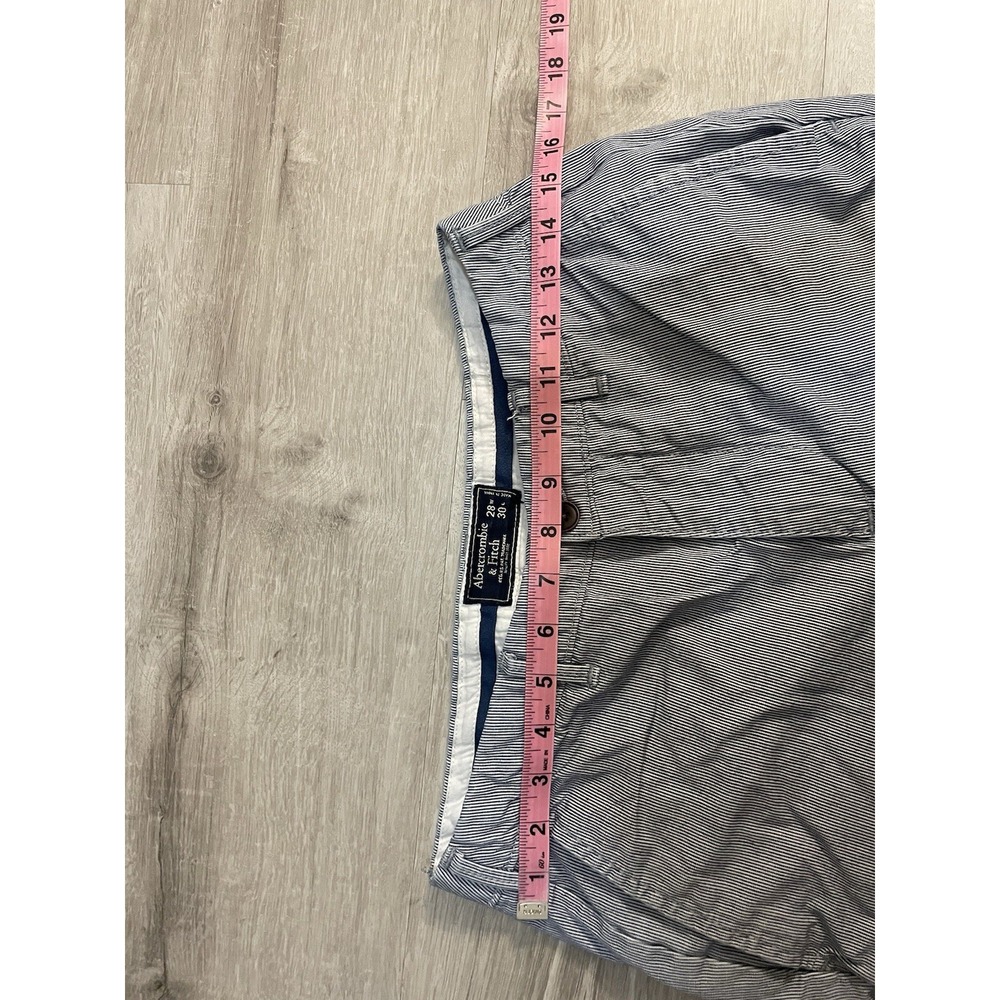 Abercrombie & Fitch Mens Blue White Striped Chino Pants 28x30 Seersucker Style - Picture 4 of 7